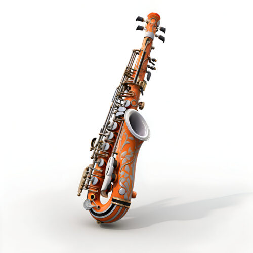 saxophone isolated on a white background. 3d rendered illustration